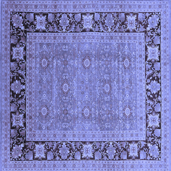 Square Oriental Blue Industrial Rug, urb1013blu