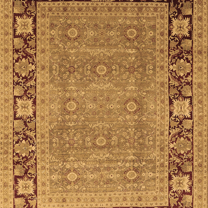 Machine Washable Oriental Brown Industrial Rug, wshurb1013brn