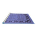 Sideview of Machine Washable Oriental Blue Industrial Rug, wshurb1013blu