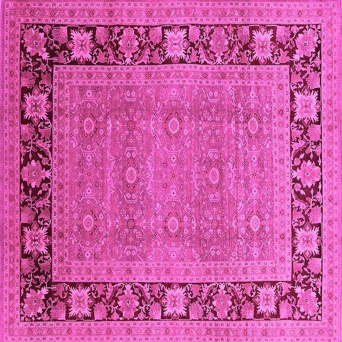 Square Oriental Pink Industrial Rug, urb1013pnk