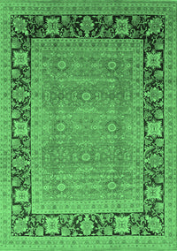 Oriental Emerald Green Industrial Rug, urb1013emgrn