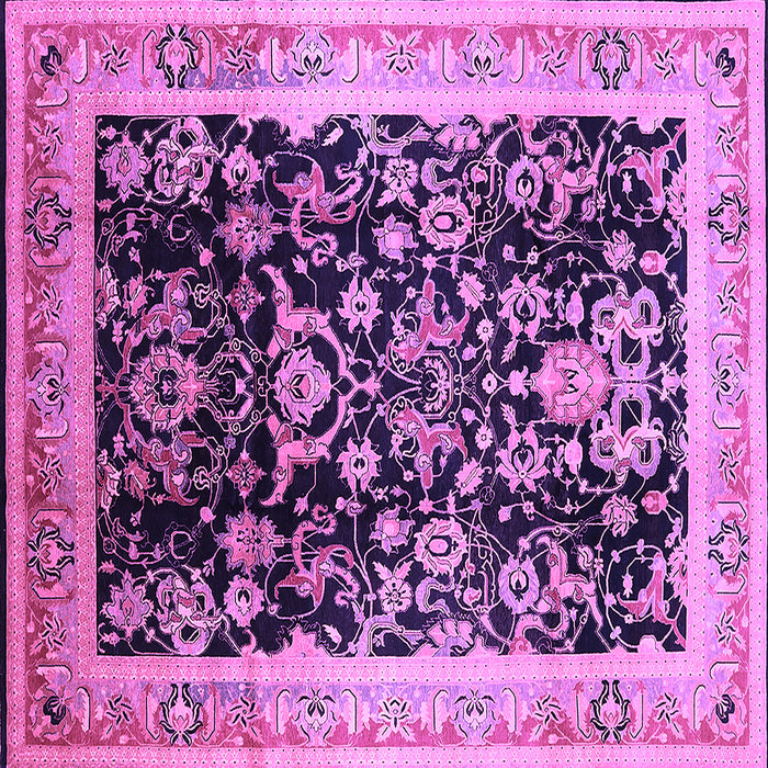 Square Machine Washable Oriental Purple Industrial Area Rugs, wshurb1014pur