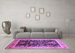 Machine Washable Oriental Purple Industrial Area Rugs in a Living Room, wshurb1014pur