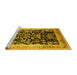 Sideview of Machine Washable Oriental Yellow Industrial Rug, wshurb1014yw