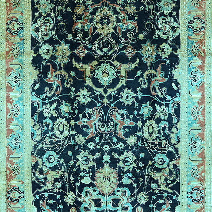 Oriental Light Blue Industrial Rug, urb1014lblu