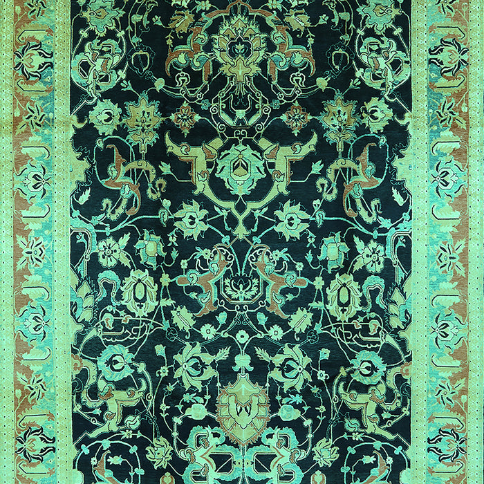 Oriental Turquoise Industrial Rug, urb1014turq