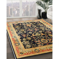 Mid-Century Modern Bakers Brown Oriental Rug, urb1014