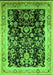 Machine Washable Oriental Green Industrial Area Rugs, wshurb1014grn