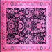 Square Oriental Pink Industrial Rug, urb1014pnk