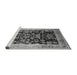 Sideview of Machine Washable Oriental Gray Industrial Rug, wshurb1014gry