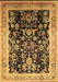 Machine Washable Oriental Brown Industrial Rug, wshurb1014brn