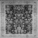 Square Machine Washable Oriental Gray Industrial Rug, wshurb1014gry