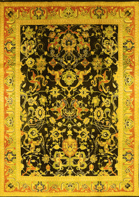 Oriental Yellow Industrial Rug, urb1014yw