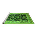 Sideview of Machine Washable Oriental Green Industrial Area Rugs, wshurb1014grn
