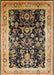 Mid-Century Modern Bakers Brown Oriental Rug, urb1014