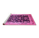 Sideview of Machine Washable Oriental Pink Industrial Rug, wshurb1014pnk