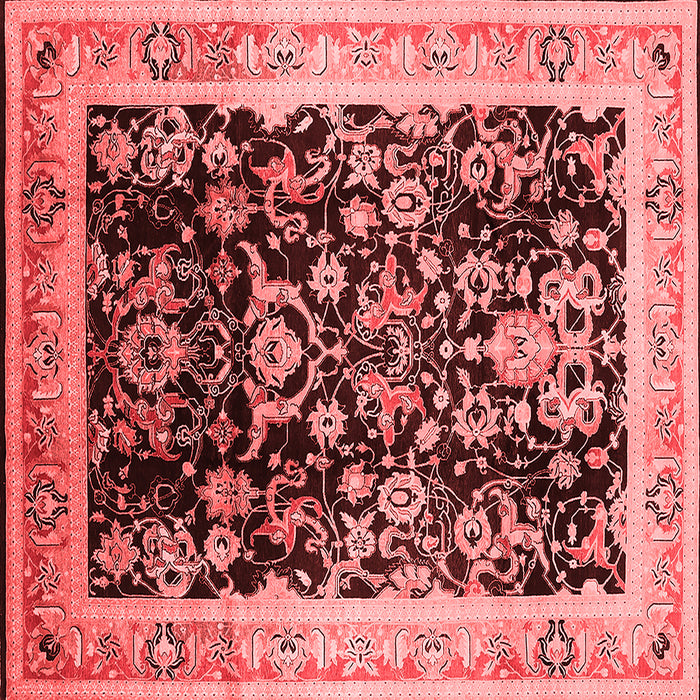 Machine Washable Oriental Red Industrial Rug, wshurb1014red