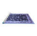 Sideview of Machine Washable Oriental Blue Industrial Rug, wshurb1014blu