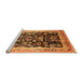 Sideview of Machine Washable Oriental Orange Industrial Area Rugs, wshurb1014org