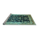 Sideview of Machine Washable Oriental Light Blue Industrial Rug, wshurb1014lblu