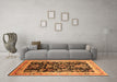 Machine Washable Oriental Orange Industrial Area Rugs in a Living Room, wshurb1014org