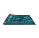 Sideview of Oriental Light Blue Industrial Rug, urb1015lblu