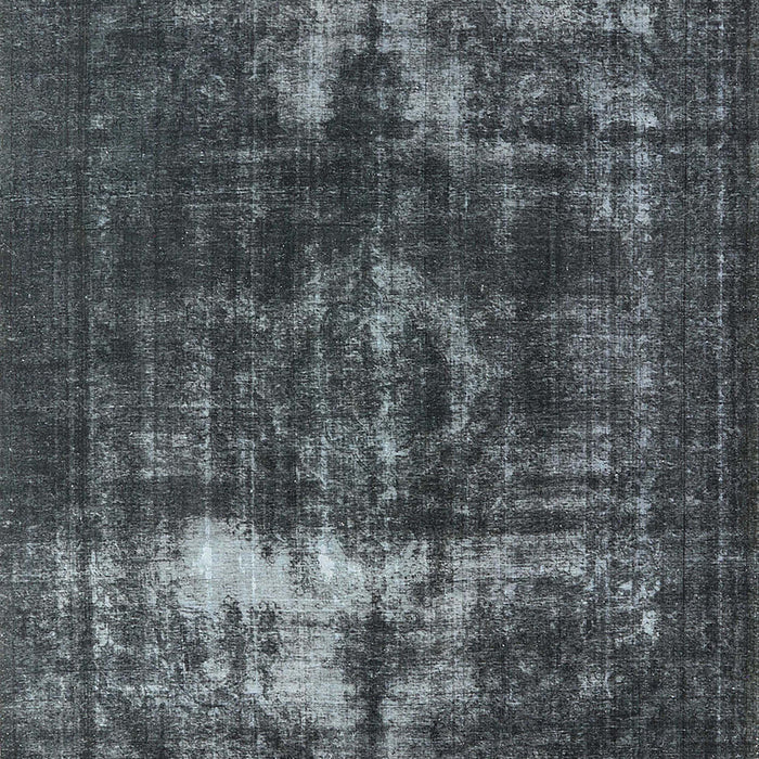 Machine Washable Industrial Modern Dark Gray Black Rug, wshurb1015