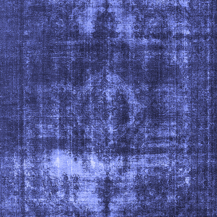 Machine Washable Oriental Blue Industrial Rug, wshurb1015blu