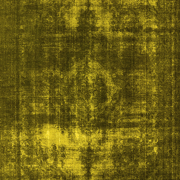 Machine Washable Oriental Yellow Industrial Rug, wshurb1015yw