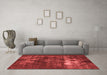 Industrial Red Washable Rugs