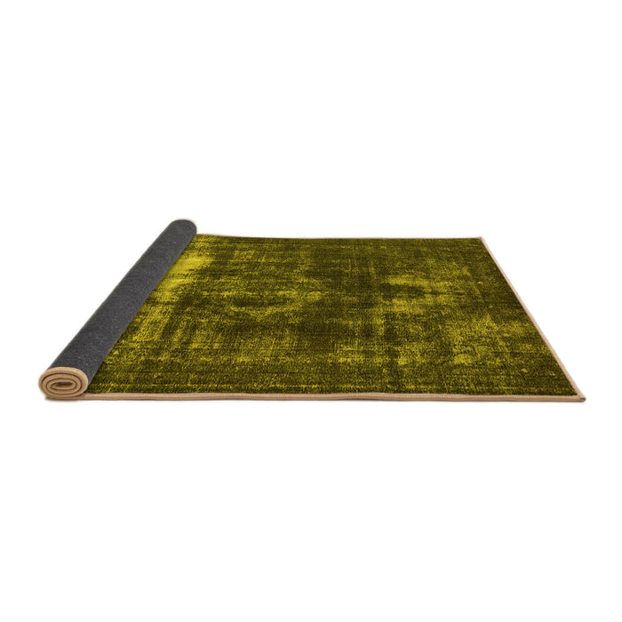 Sideview of Oriental Yellow Industrial Rug, urb1015yw