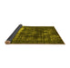 Sideview of Oriental Yellow Industrial Rug, urb1015yw