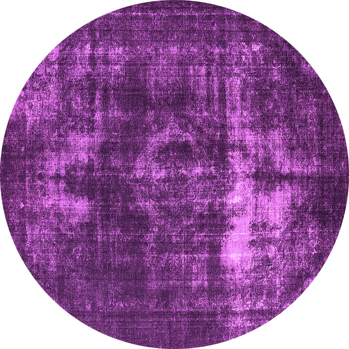 Round Oriental Pink Industrial Rug, urb1015pnk