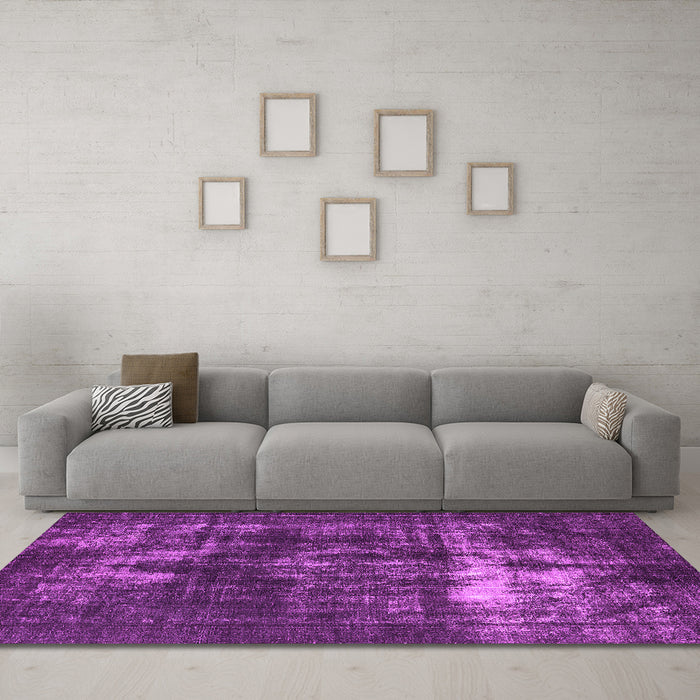 Machine Washable Oriental Pink Industrial Rug in a Living Room, wshurb1015pnk