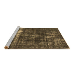 Sideview of Machine Washable Oriental Brown Industrial Rug, wshurb1015brn