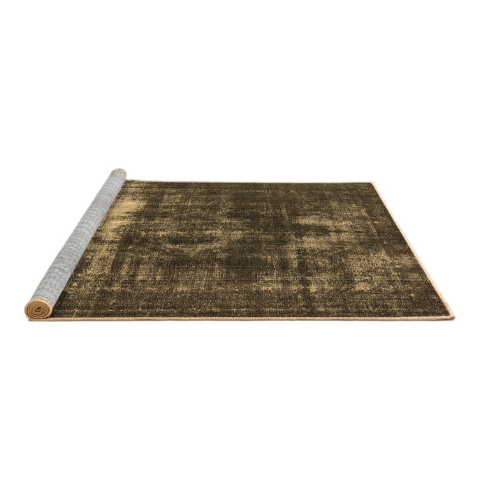 Sideview of Machine Washable Oriental Brown Industrial Rug, wshurb1015brn