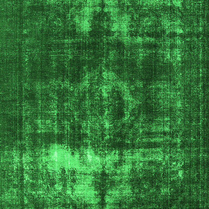 Machine Washable Oriental Green Industrial Area Rugs, wshurb1015grn