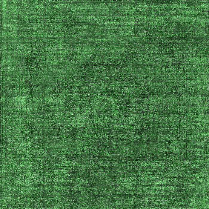 Square Machine Washable Oriental Emerald Green Industrial Area Rugs, wshurb1016emgrn