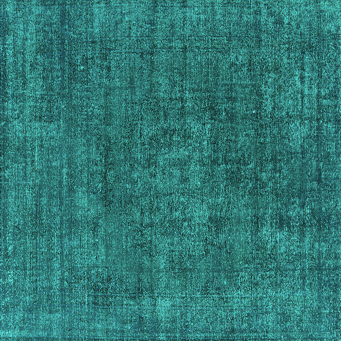 Square Oriental Turquoise Industrial Rug, urb1016turq