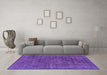 Machine Washable Oriental Purple Industrial Area Rugs in a Living Room, wshurb1016pur