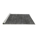 Sideview of Machine Washable Oriental Gray Industrial Rug, wshurb1016gry