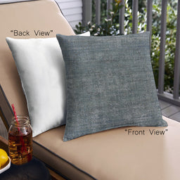 Front View of Mid-Century Modern Urban Square Dark Blue Grey Blue Throw Pillow, 18 inch by 18 inch, pwurb1016