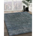 Machine Washable Industrial Modern Dark Blue Grey Blue Rug in a Family Room, wshurb1016