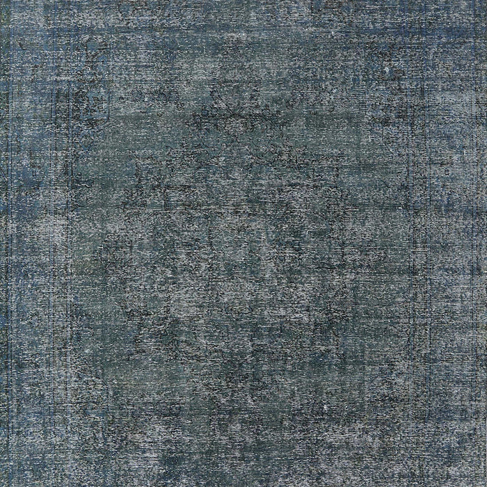 Machine Washable Industrial Modern Dark Blue Grey Blue Rug, wshurb1016
