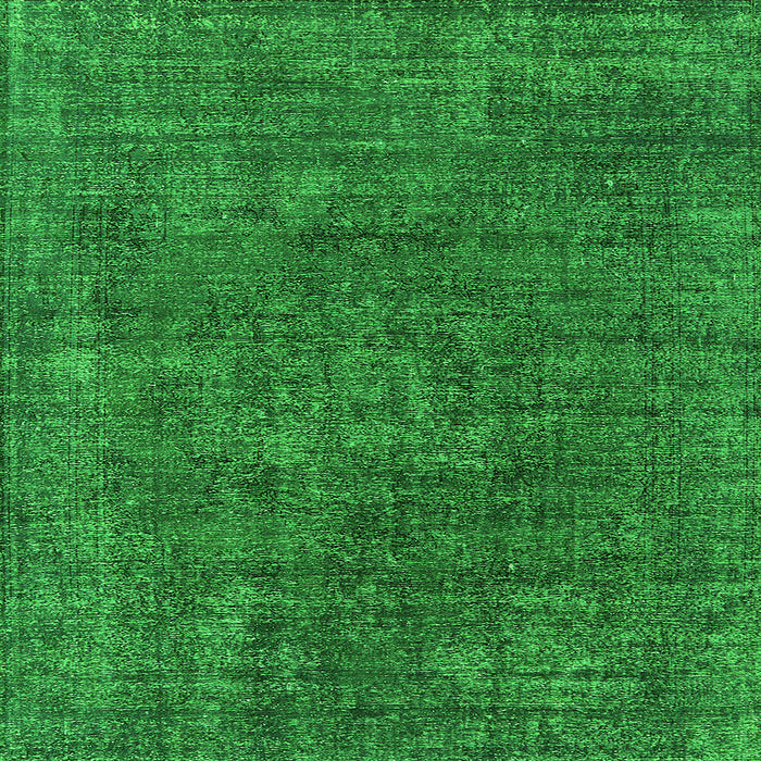 Square Machine Washable Oriental Green Industrial Area Rugs, wshurb1016grn