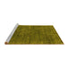 Sideview of Machine Washable Oriental Yellow Industrial Rug, wshurb1016yw