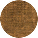 Round Oriental Orange Industrial Rug, urb1016org