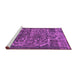 Sideview of Machine Washable Oriental Pink Industrial Rug, wshurb1017pnk