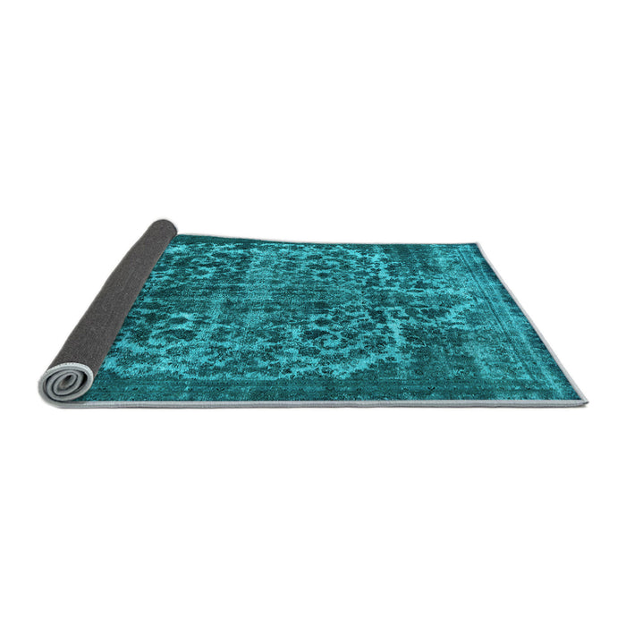 Sideview of Oriental Light Blue Industrial Rug, urb1017lblu