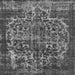 Square Machine Washable Oriental Gray Industrial Rug, wshurb1017gry